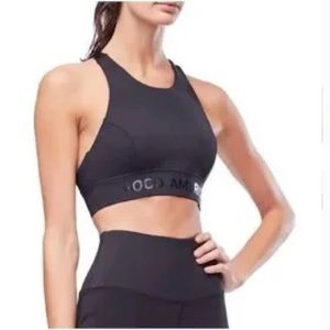Good American black sports bra
